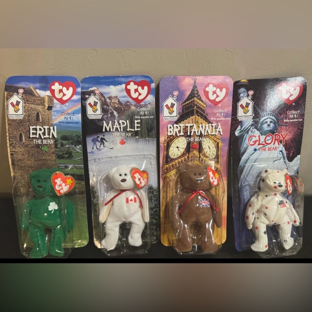 Vintage 1999 McDonalds Complete Set 4-TY Beanie Babies